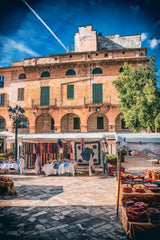 Alu Dibond (glänzend) | Markt von Inca (Mallorca) - El mercado a la luz