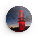 Rundes Wandbild | 'Das Geleucht' in Moers - Mine light by night