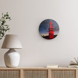 Rundes Wandbild | 'Das Geleucht' in Moers - Mine light by night