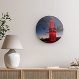 Rundes Wandbild | 'Das Geleucht' in Moers - Mine light by night
