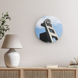 Rundes Wandbild | Shaft by day - Puristische Pracht eines Förderturms
