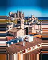 Leinwand - Stärke 4cm | Palma daylight – Malerischer Blick über die Dächer von Palma de Mallorca
