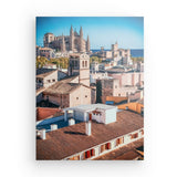 Leinwand - Stärke 4cm | Palma daylight – Malerischer Blick über die Dächer von Palma de Mallorca