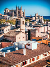 Alu Dibond (glänzend) | Palma daylight – Malerischer Blick über die Dächer von Palma de Mallorca