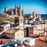 MIXPIX® (gerahmt) | Palma daylight – Malerischer Blick über die Dächer von Palma de Mallorca