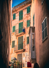 Poster (gerahmt) | Mediterrane Träume - Altstadtgasse in Palma de Mallorca