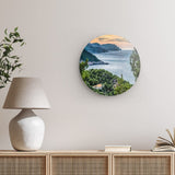 Rundes Wandbild | Sonnenuntergang an Mallorca's Nordküste - La luz del atardecor