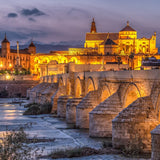 Rundes Wandbild | Cordoba by night – Die Mezquita als architektonisches Juwel im Abendlicht