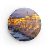 Rundes Wandbild | Cordoba by night – Die Mezquita als architektonisches Juwel im Abendlicht