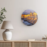 Rundes Wandbild | Cordoba by night – Die Mezquita als architektonisches Juwel im Abendlicht