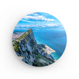 Rundes Wandbild | Gibraltar daylight - Aussicht vom Felsen auf das weite Meer