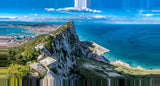 Leinwand - Stärke 4cm | Gibraltar daylight (quer) - Aussicht vom Felsen auf das weite Meer