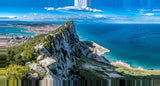 Leinwand - Stärke 4cm | Gibraltar daylight (quer) - Aussicht vom Felsen auf das weite Meer