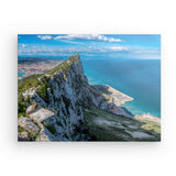 Leinwand - Stärke 4cm | Gibraltar daylight (quer) - Aussicht vom Felsen auf das weite Meer