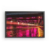 Photoboard (gerahmt) | Bochum by light - Woher Schriftzug am Hauptbahnhof