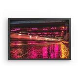 Photoboard (gerahmt) | Bochum by light - Woher Schriftzug am Hauptbahnhof