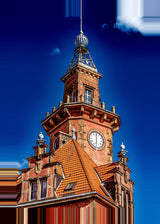 Leinwand (gerahmt) | Zeitwächter am Hafen – Turm des Dortmunder Hafenamts