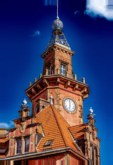 Leinwand (gerahmt) | Zeitwächter am Hafen – Turm des Dortmunder Hafenamts