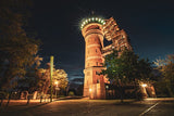 Poster ab 15 EUR | Mülheim by night - Aquarius Wassermuseum erleuchtet in der Dunkelheit
