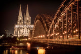 Acrylglas | Cologne by night - Kölner Dom und Hohenzollernbrücke bei Nacht