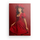Leinwand - Stärke 2cm | Eleganz in Rot - Schwarzwald Haute Couture