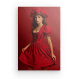 Leinwand - Stärke 2cm | Eleganz in Rot - Schwarzwald Haute Couture