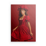 Alu Dibond (matt) | Eleganz in Rot - Schwarzwald Haute Couture