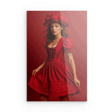 Acrylglas | Eleganz in Rot - Schwarzwald Haute Couture