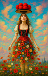 Photoboard (gerahmt) | Blütenvision - Schwarzwaldtraum in surrealer Blüte