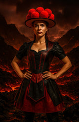 Poster (gerahmt) | Vulkanherz - Schwarzwälderin aus Feuer und Asche