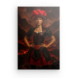 Leinwand - Stärke 2cm | Vulkanherz - Schwarzwälderin aus Feuer und Asche