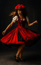 Poster (gerahmt) | Tanz der Tradition - Schwarzwald-Tracht in Bewegung