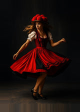 Leinwand (gerahmt) | Tanz der Tradition - Schwarzwald-Tracht in Bewegung