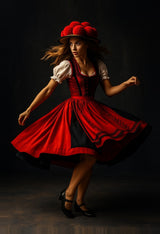 Leinwand (gerahmt) | Tanz der Tradition - Schwarzwald-Tracht in Bewegung