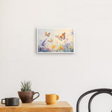 Photoboard (gerahmt) | Tanz der Morgenlichter - Schmetterlinge über Sommerwiese