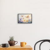 Photoboard (gerahmt) | Tanz der Morgenlichter - Schmetterlinge über Sommerwiese