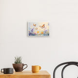 Photoboard (gerahmt) | Tanz der Morgenlichter - Schmetterlinge über Sommerwiese