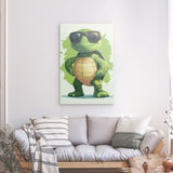 Photoboard / Hartschaum | Gelassen gewinnt - Coole Schildkröte mit Sonnenbrille