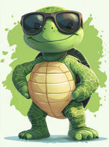 Puzzle | Gelassen gewinnt - Coole Schildkröte mit Sonnenbrille