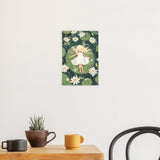 Poster ab 15 EUR | Seerosenzauber - Mädchen auf Blättern im Wassertraum