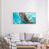 Acrylglas | Kind der Wellen - Zauberhafte Meerjungfrau im türkisfarbenen Ozean