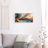 Leinwand - Stärke 4cm | Abstrakte Wellen in Herbstfarben