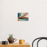 Photoboard / Hartschaum | Abstrakte Wellen in Herbstfarben