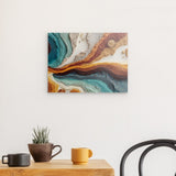 Photoboard / Hartschaum | Abstrakte Wellen in Herbstfarben