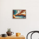 Photoboard (gerahmt) | Abstrakte Wellen in Herbstfarben