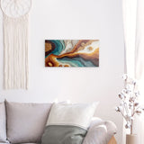 Acrylglas | Abstrakte Wellen in Herbstfarben