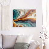 Acrylglas | Abstrakte Wellen in Herbstfarben