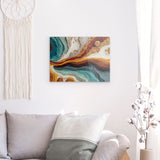 Acrylglas | Abstrakte Wellen in Herbstfarben