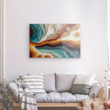 Acrylglas auf Alu-Dibond | Abstrakte Wellen in Herbstfarben