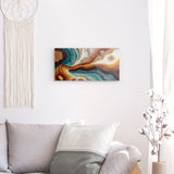 Acrylglas auf Alu-Dibond | Abstrakte Wellen in Herbstfarben